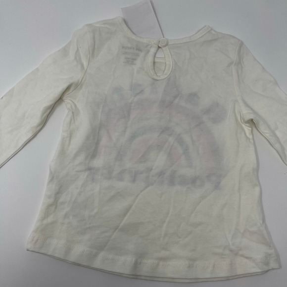 Joe Fresh Radiate Positivity Rainbow Glitter Keyhole Back Girls T-Shirt 12-18m - Picture 4 of 7